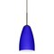Besa Lighting Riva 9 Cord Pendant, Cobalt Blue Matte, Bronze Finish, 1x9W LED 1JT-1511CM-LED-BR - alternate 1